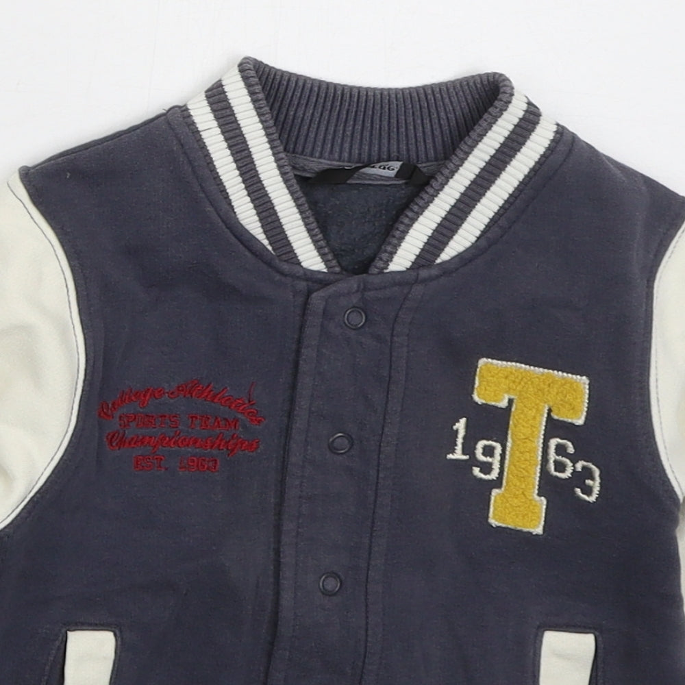 George Boys Blue Jacket Size 12-18 Months Button - College Athletics