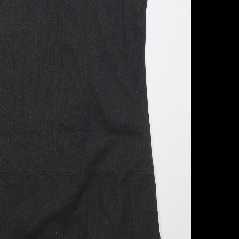 George Girls Grey Polyester A-Line Size 9-10 Years Round Neck Zip