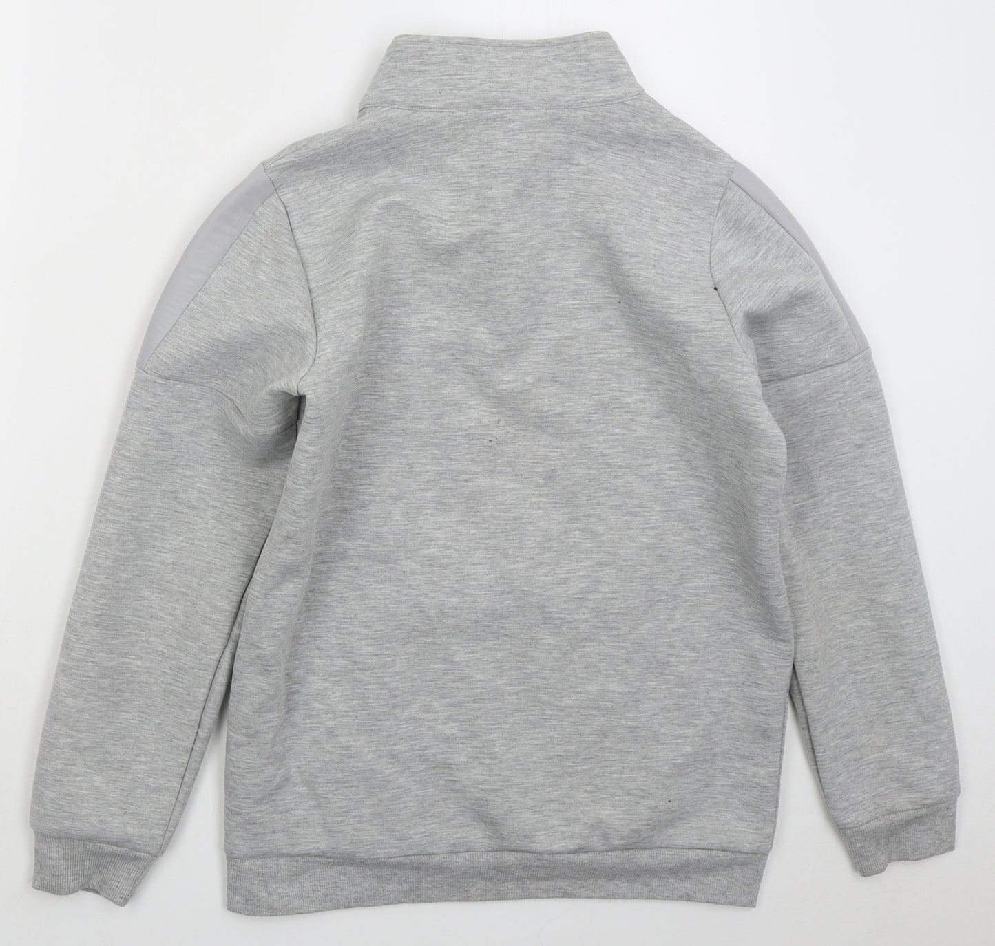 Matalan Boys Grey Cotton Pullover Sweatshirt Size 13 Years Zip