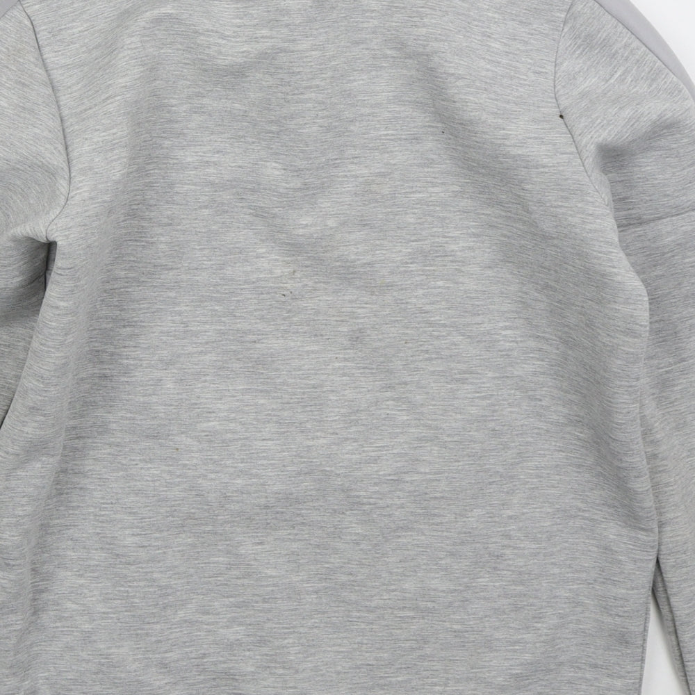 Matalan Boys Grey Cotton Pullover Sweatshirt Size 13 Years Zip