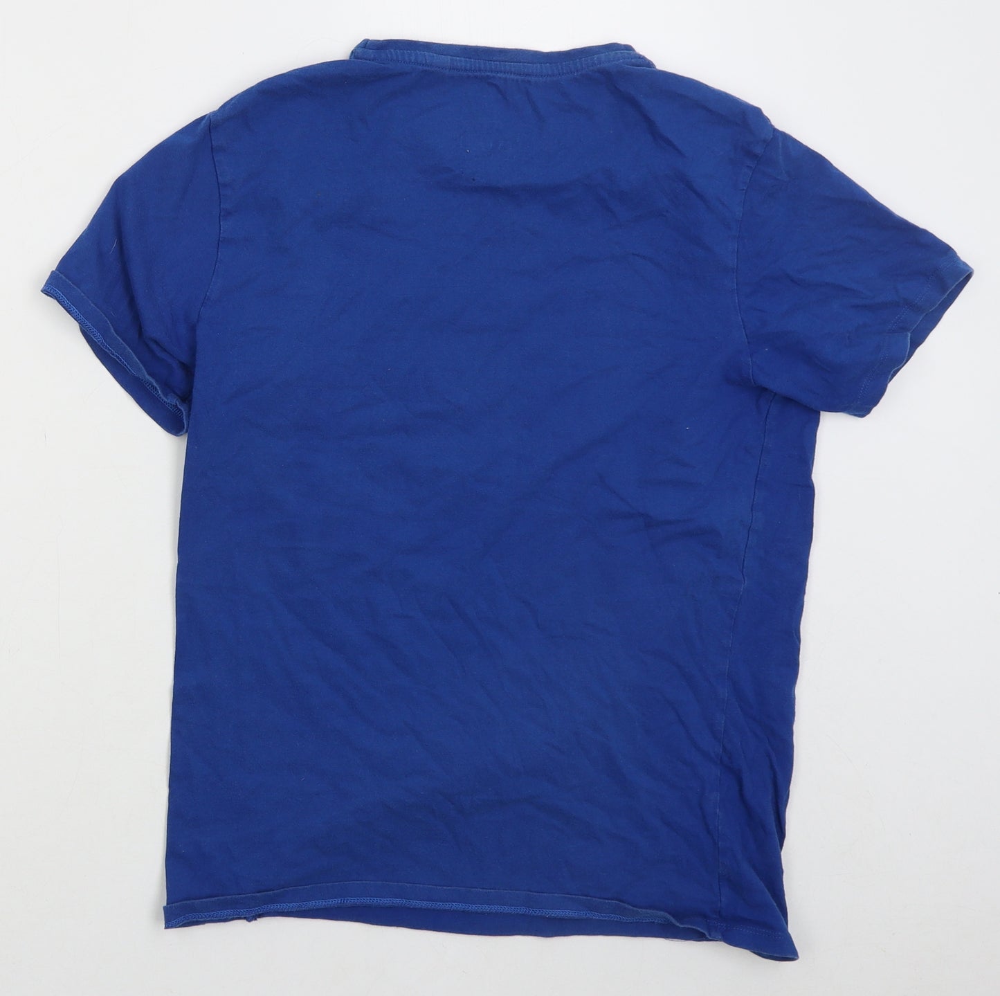 Marvel Comics Mens Blue Cotton T-Shirt Size S Crew Neck - Captain America