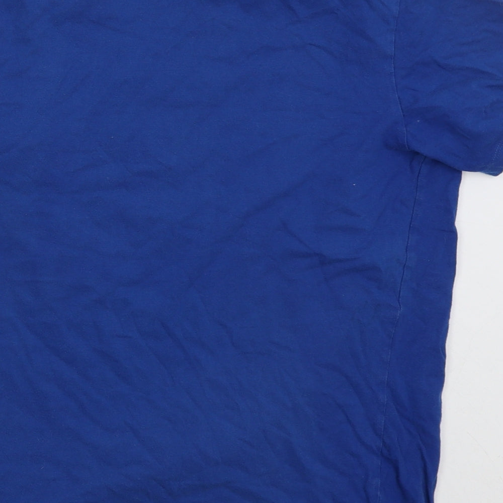 Marvel Comics Mens Blue Cotton T-Shirt Size S Crew Neck - Captain America