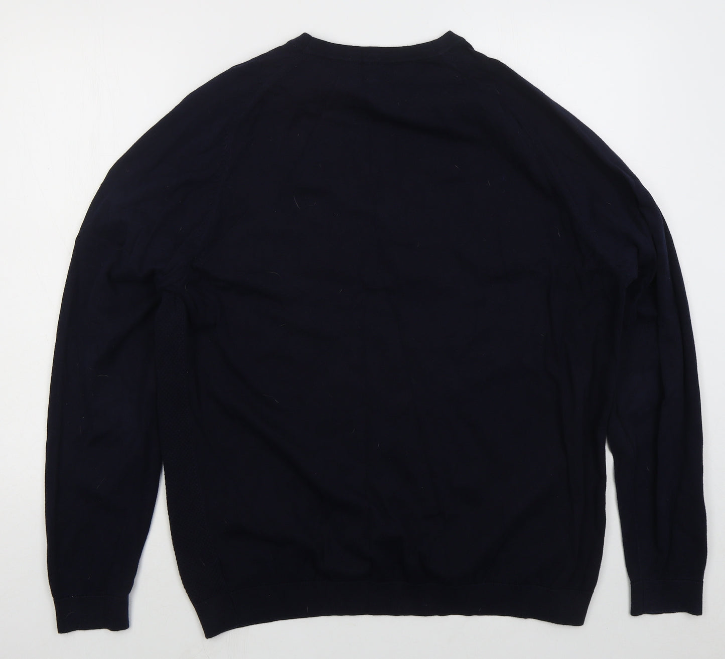 NEXT Mens Blue Crew Neck Cotton Pullover Jumper Size XL