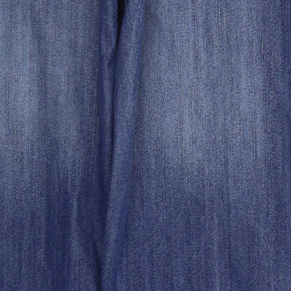 Denim Co Mens Blue Cotton Straight Jeans Size 32 L32 in Regular Button
