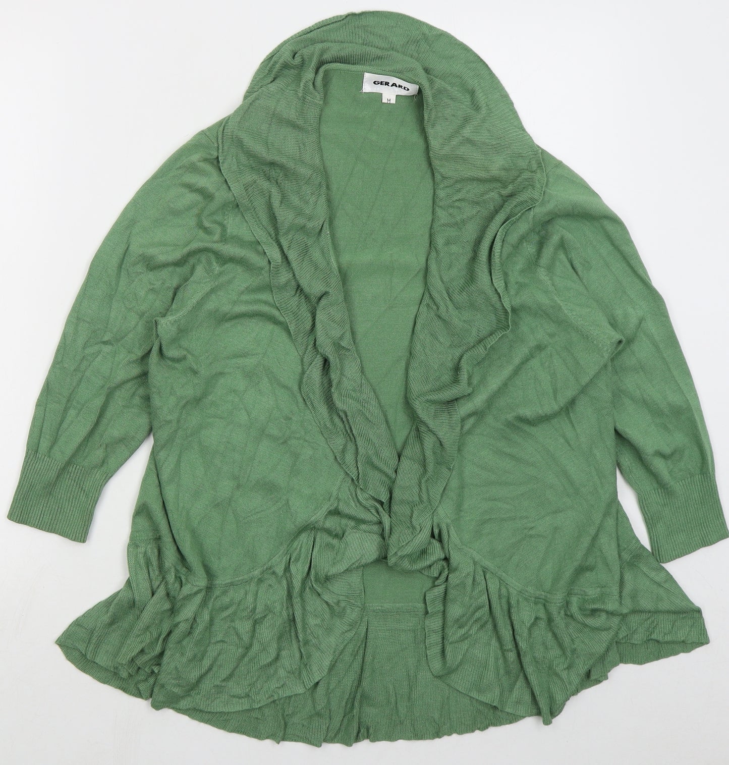 Gerard Womens Green V-Neck Viscose Cardigan Jumper Size M