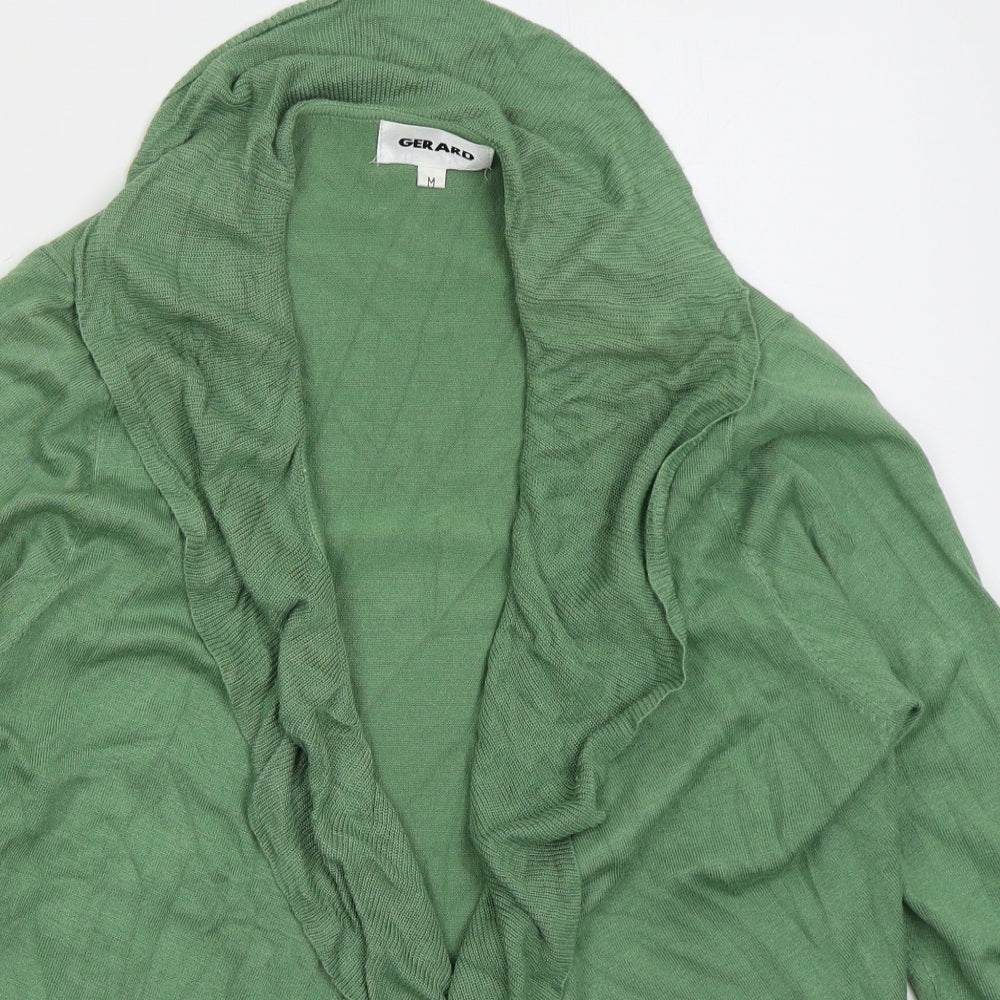 Gerard Womens Green V-Neck Viscose Cardigan Jumper Size M
