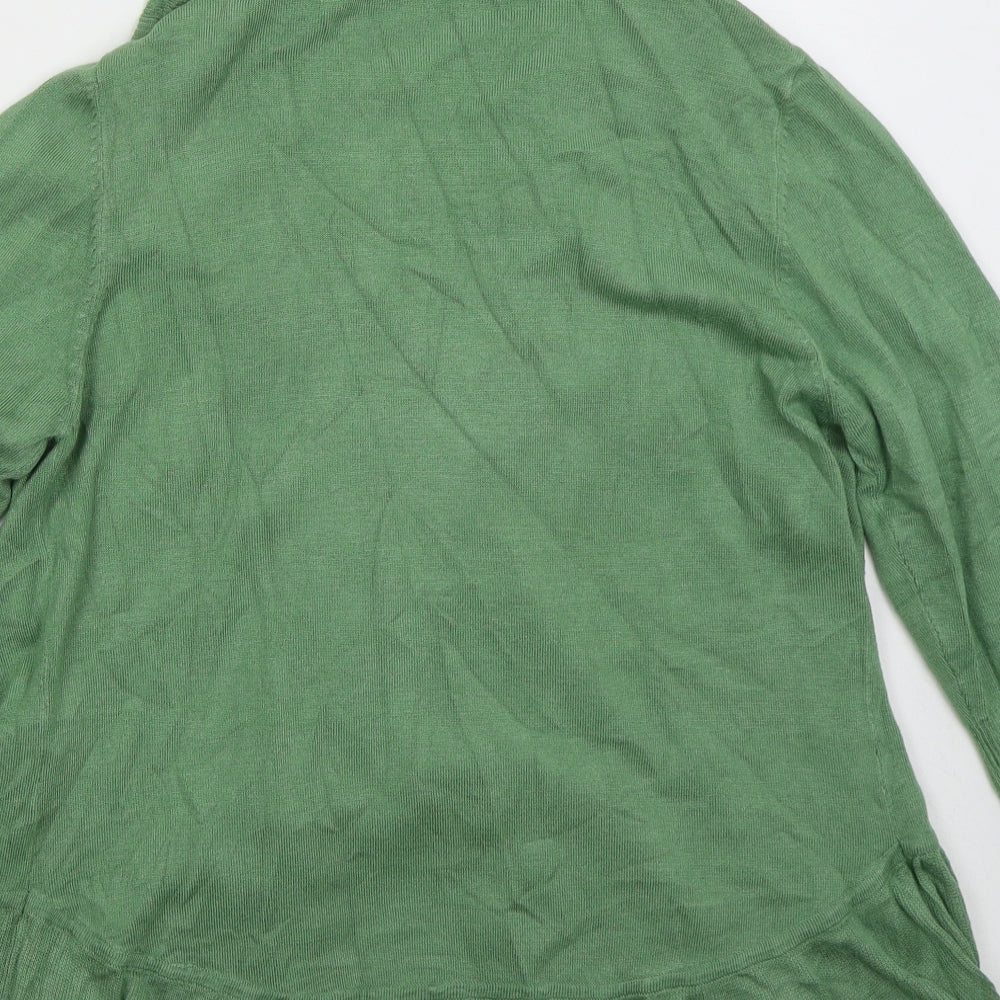 Gerard Womens Green V-Neck Viscose Cardigan Jumper Size M