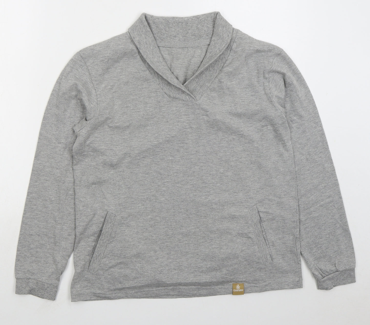 Hydra Active Womens Grey Cotton Pullover Sweatshirt Size M Pullover