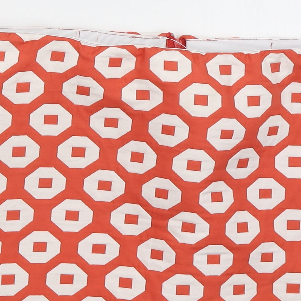NEXT Womens Red Geometric Linen Mini Skirt Size 30 in Zip