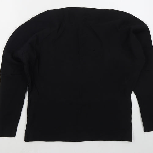 Paul Costelloe Womens Black Boat Neck Viscose Pullover Jumper Size S