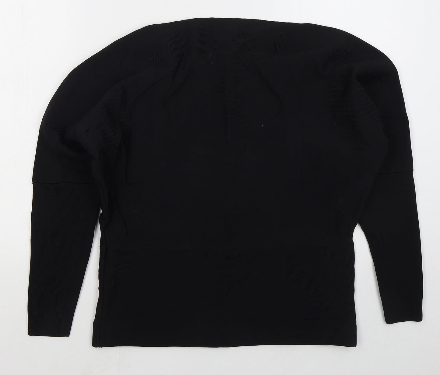 Paul Costelloe Womens Black Boat Neck Viscose Pullover Jumper Size S