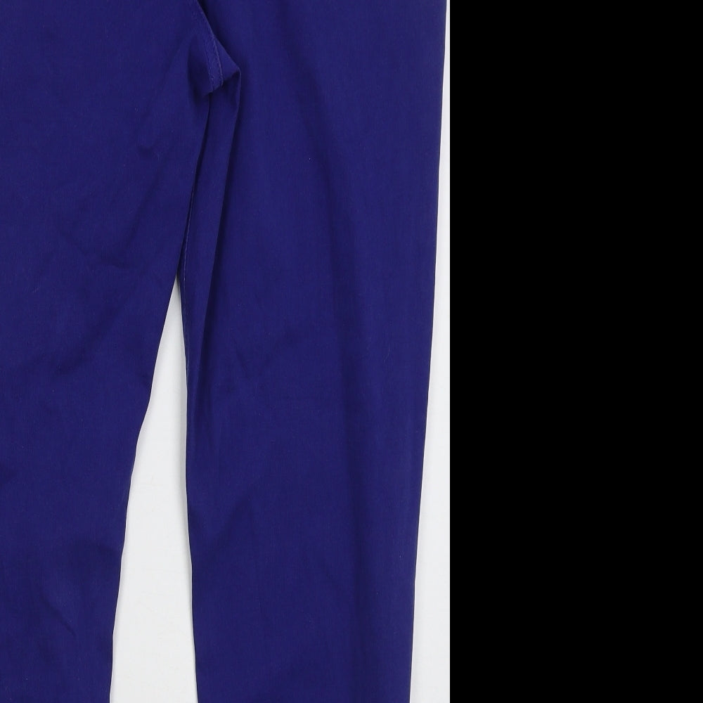 Marks and Spencer Womens Blue Cotton Skinny Jeans Size 22 L26 in Regular Button