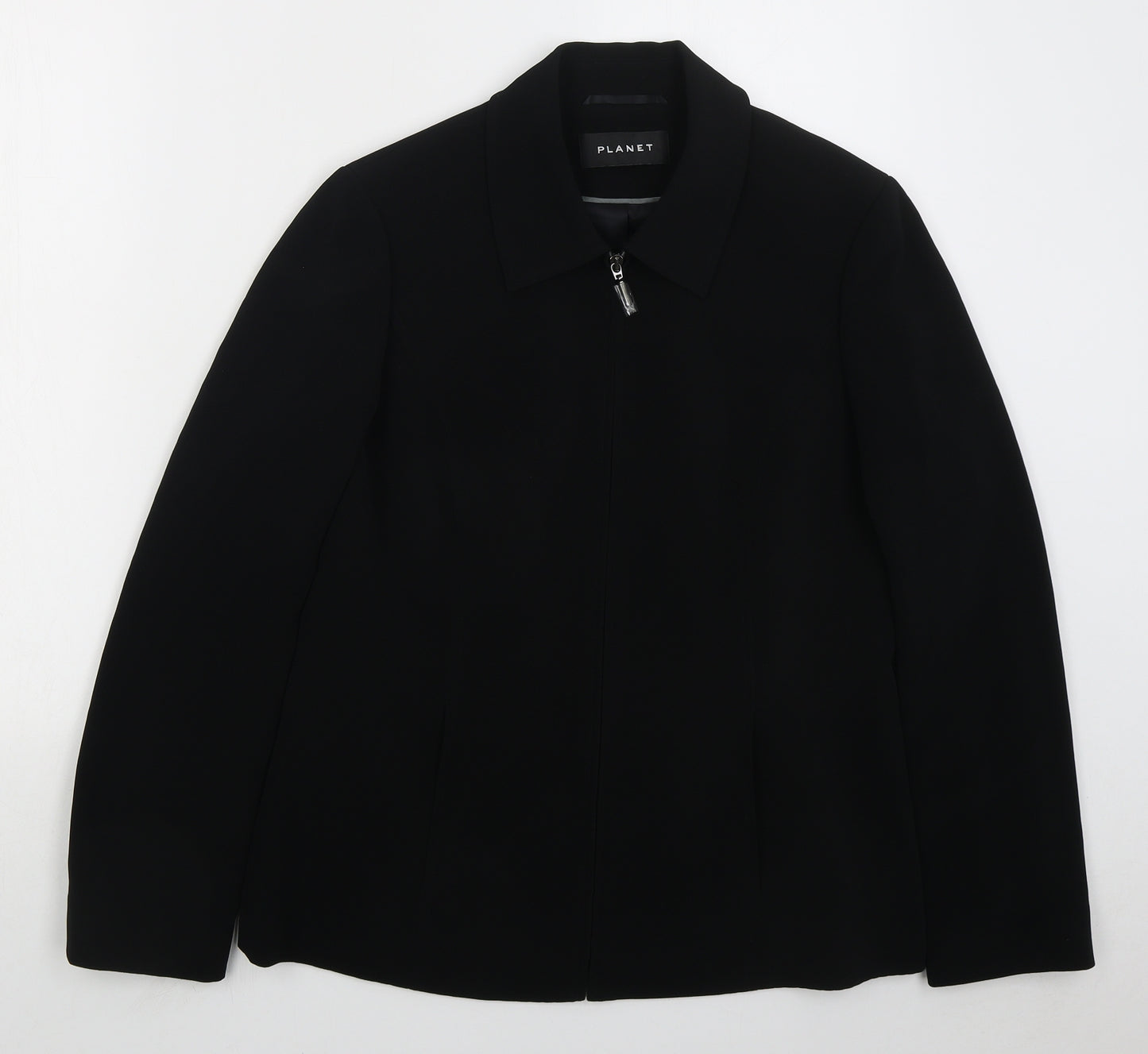 Planet Womens Black Jacket Size 14 Zip