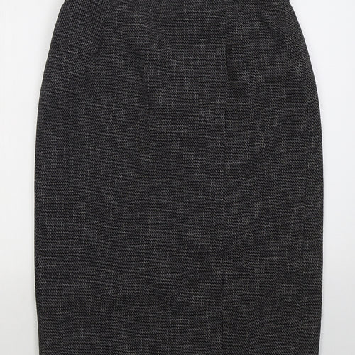 Gelco Womens Grey Geometric Polyester Straight & Pencil Skirt Size 18 Button