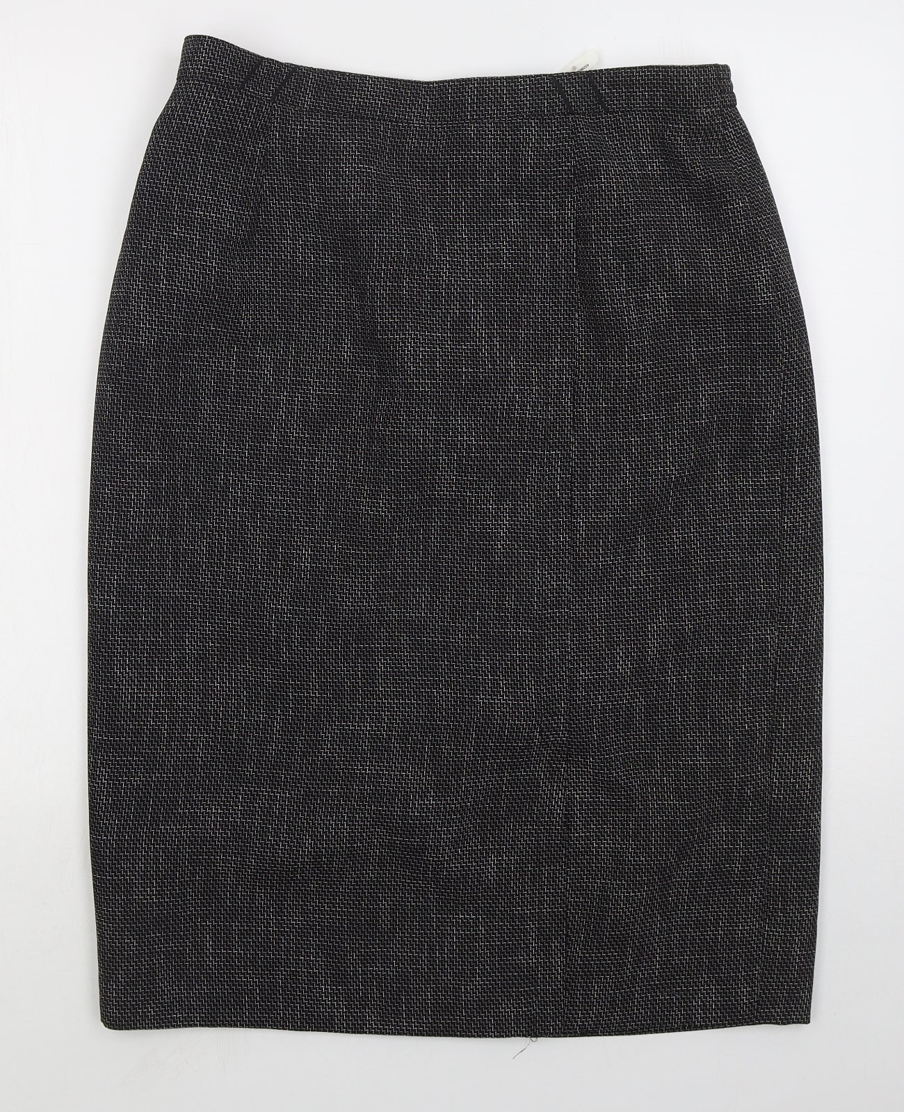 Gelco Womens Grey Geometric Polyester Straight & Pencil Skirt Size 18 Button