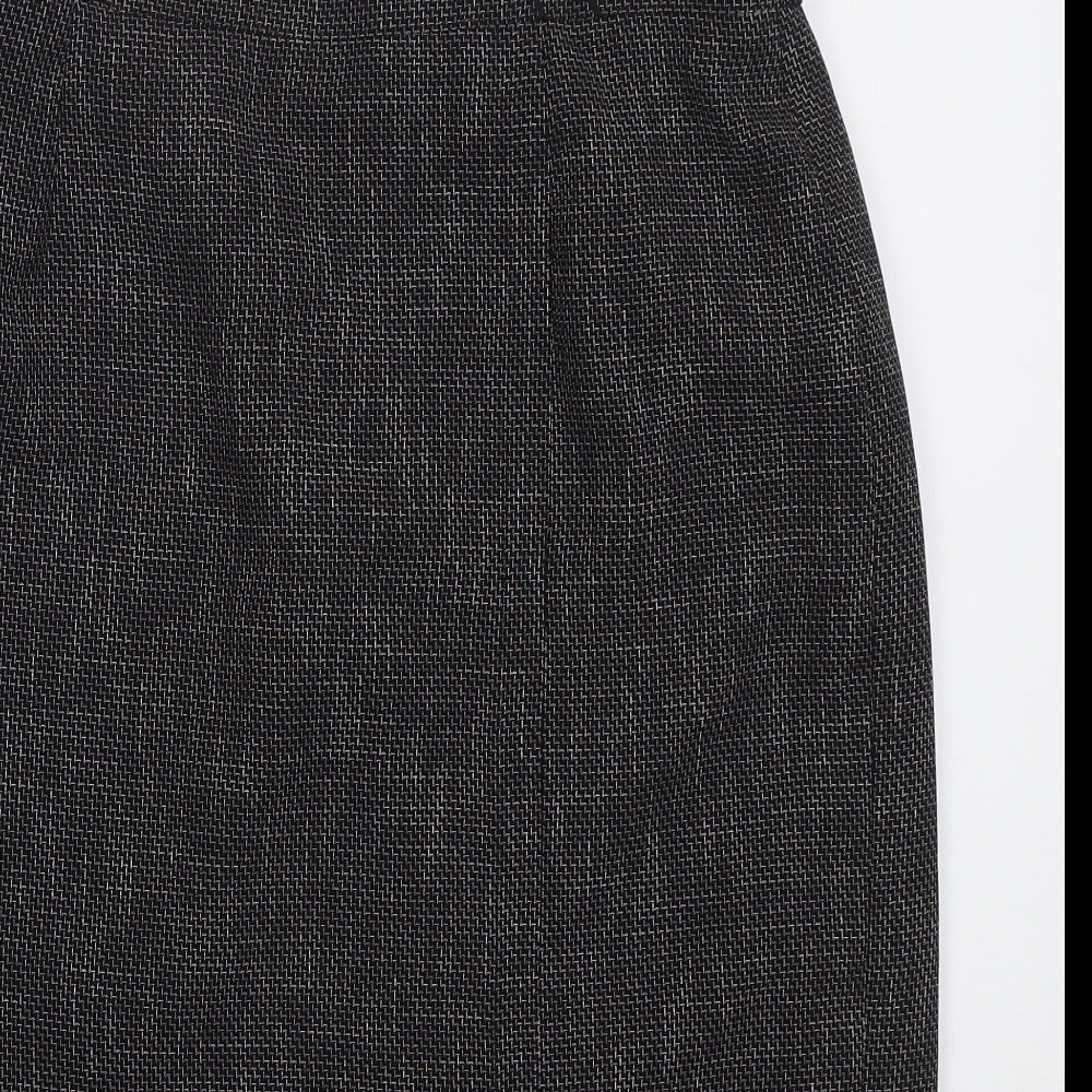 Gelco Womens Grey Geometric Polyester Straight & Pencil Skirt Size 18 Button