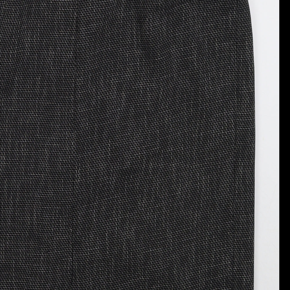 Gelco Womens Grey Geometric Polyester Straight & Pencil Skirt Size 18 Button