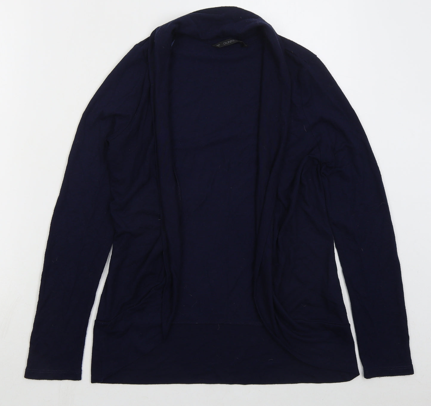 Dunnes Womens Blue V-Neck Viscose Cardigan Jumper Size 12