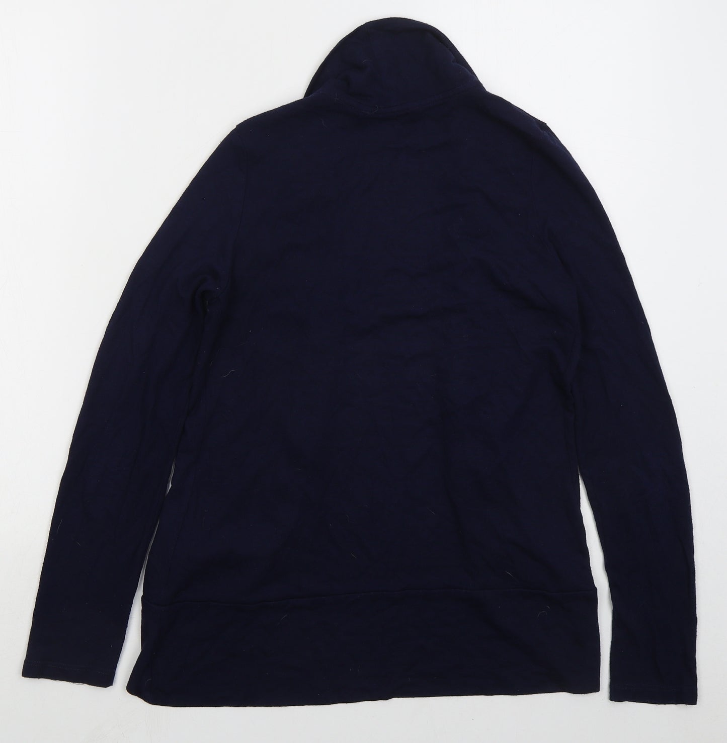 Dunnes Womens Blue V-Neck Viscose Cardigan Jumper Size 12
