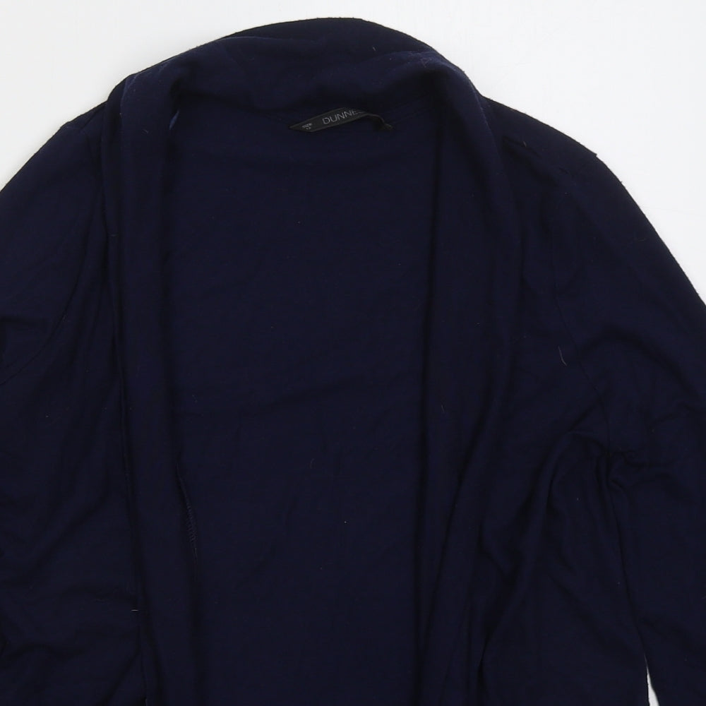 Dunnes Womens Blue V-Neck Viscose Cardigan Jumper Size 12