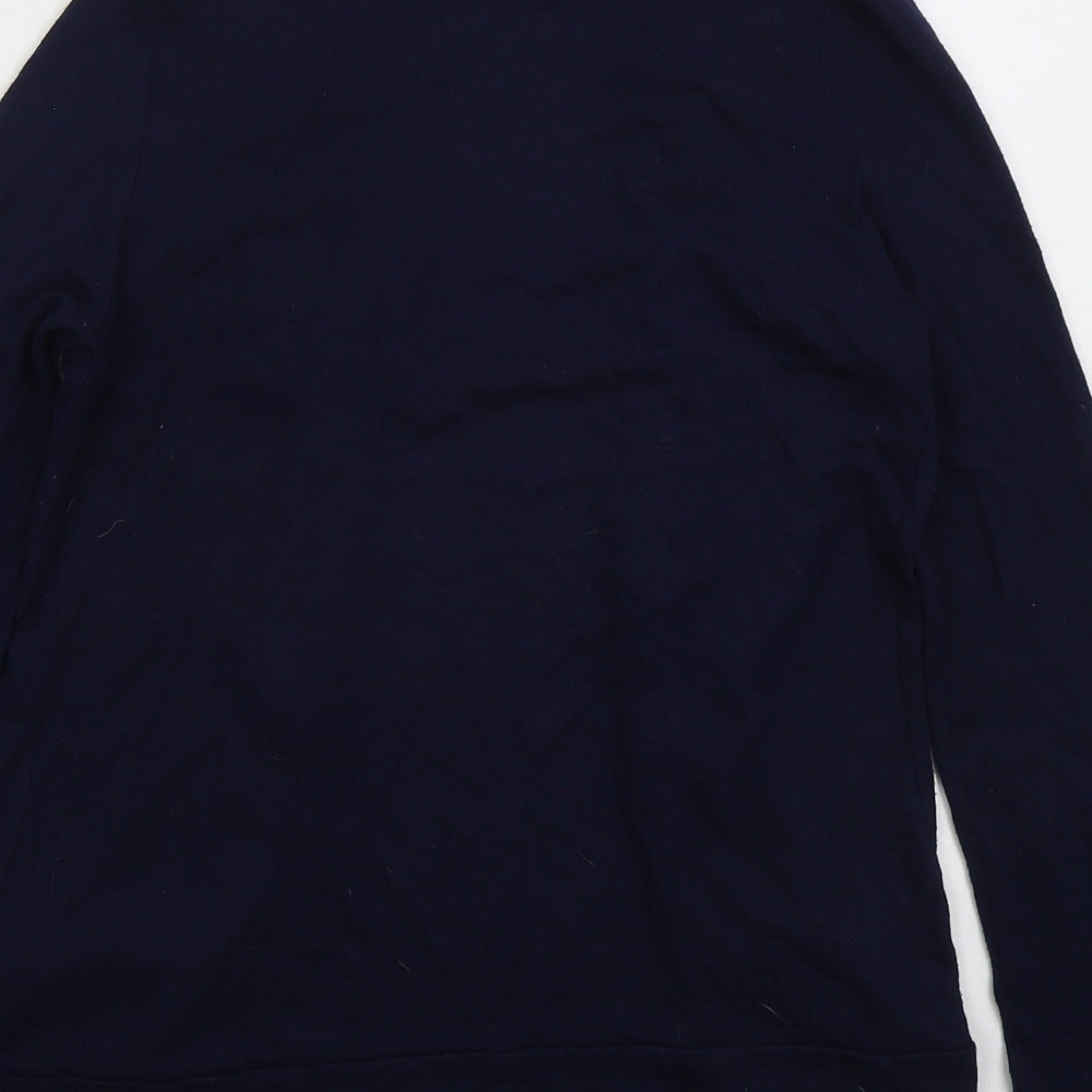 Dunnes Womens Blue V-Neck Viscose Cardigan Jumper Size 12