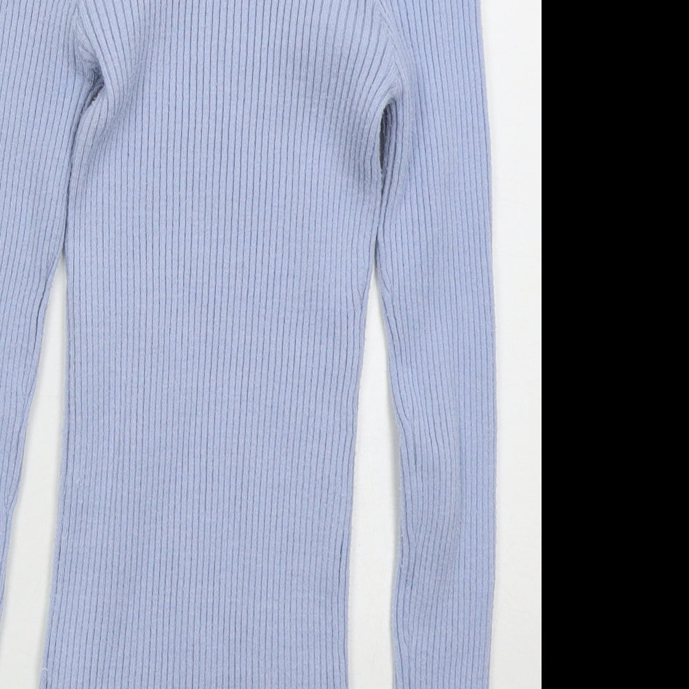 Primark Womens Blue Boat Neck Polyester Pullover Jumper Size 6