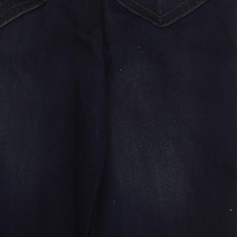 George Mens Blue Cotton Straight Jeans Size 34 L30 in Regular Button