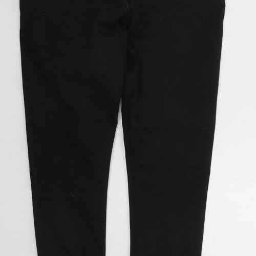 Bonmarché Womens Black Cotton Skinny Jeans Size 10 L29 in Regular Button
