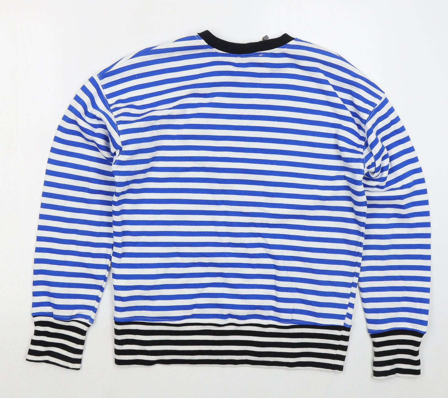 Zara Womens Blue Striped Cotton Pullover Sweatshirt Size M Pullover - C'est La Vie