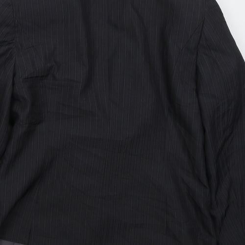 George Womens Grey Striped Polyester Jacket Suit Jacket Size 14