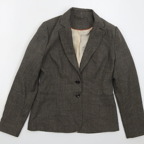 F&F Womens Brown Polyester Jacket Suit Jacket Size 12
