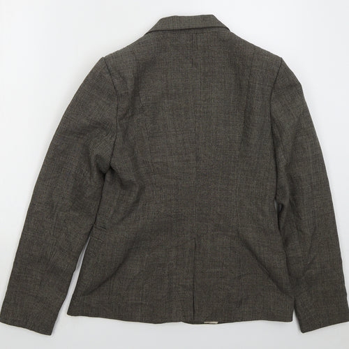 F&F Womens Brown Polyester Jacket Suit Jacket Size 12