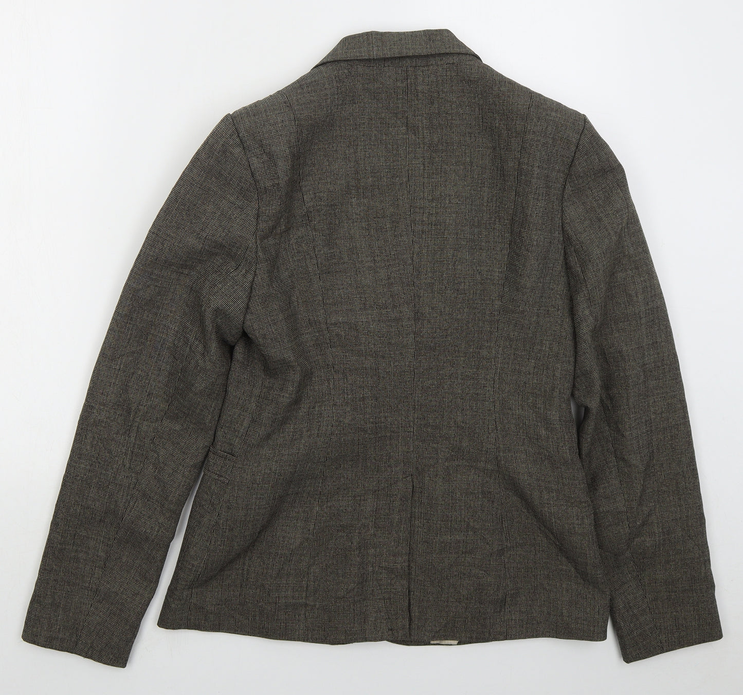 F&F Womens Brown Polyester Jacket Suit Jacket Size 12