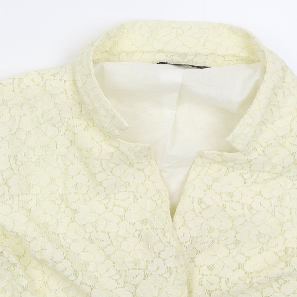 Dorothy Perkins Womens Ivory Jacket Size 22 Button