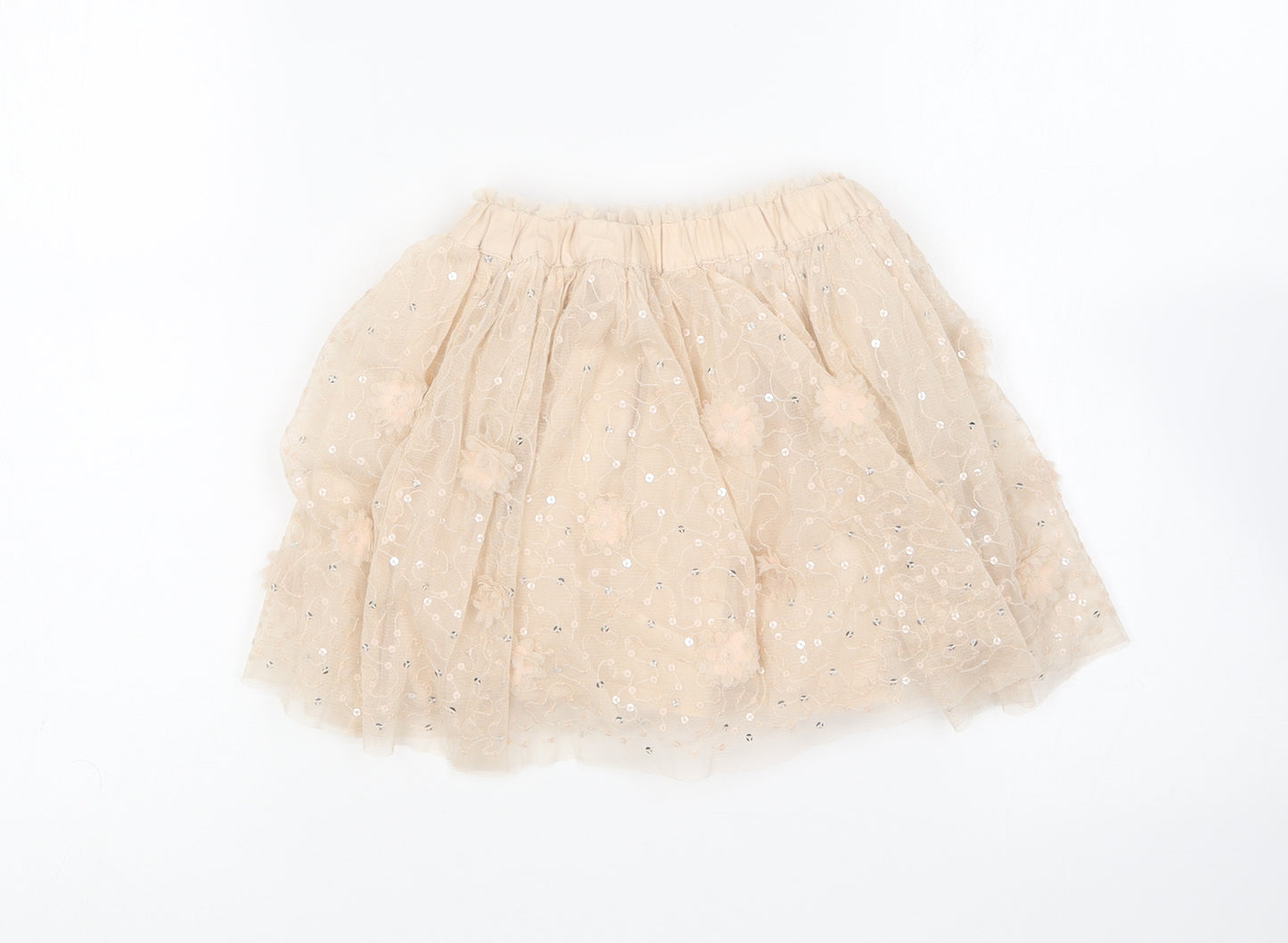 NEXT Girls Beige Polyester Tutu Skirt Size 18-24 Months