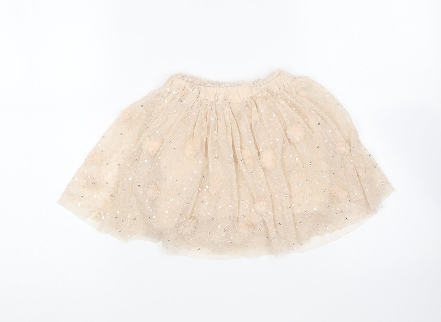 NEXT Girls Beige Polyester Tutu Skirt Size 18-24 Months