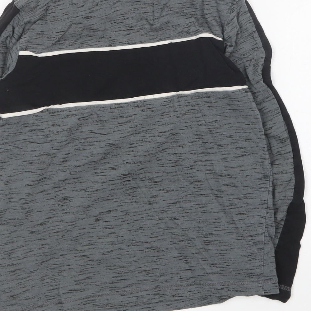 NEXT Boys Grey Cotton Basic T-Shirt Size 6-7 Years Round Neck