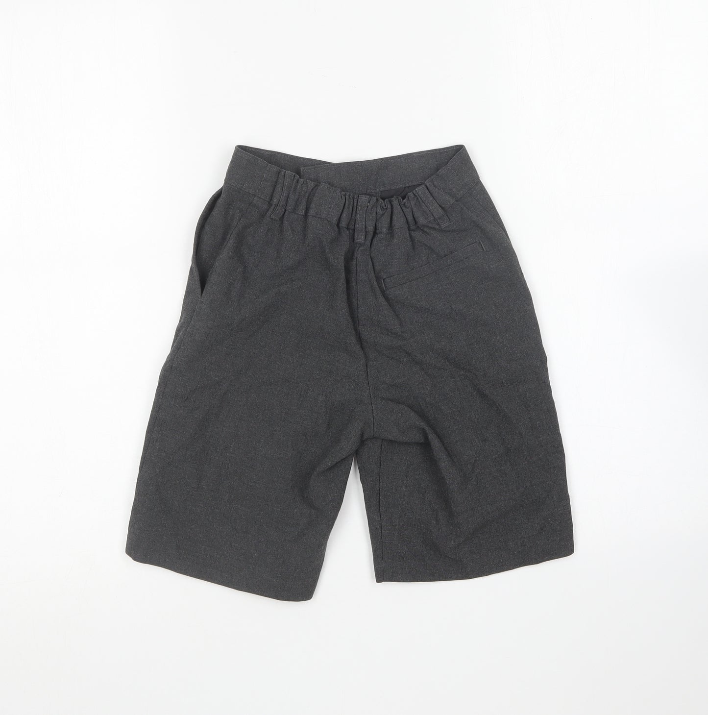 Marks and Spencer Boys Grey Polyester Chino Shorts Size 8-9 Years Regular