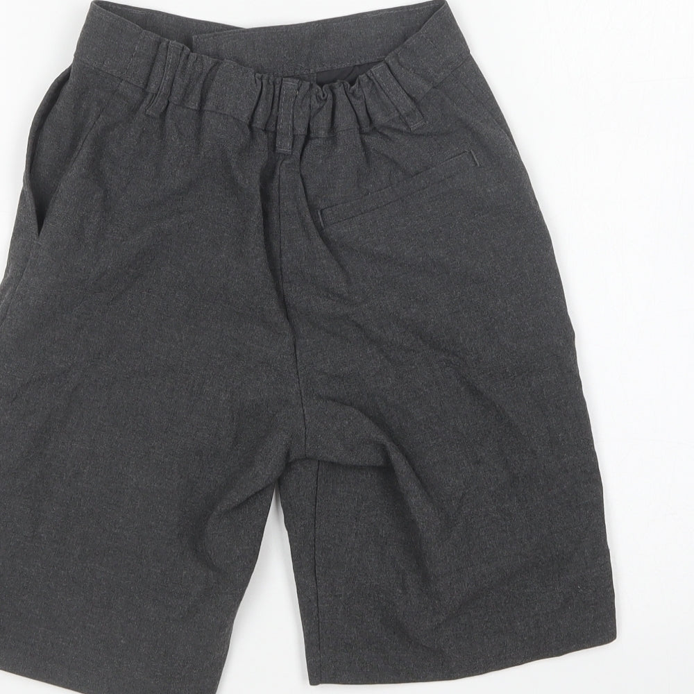 Marks and Spencer Boys Grey Polyester Chino Shorts Size 8-9 Years Regular