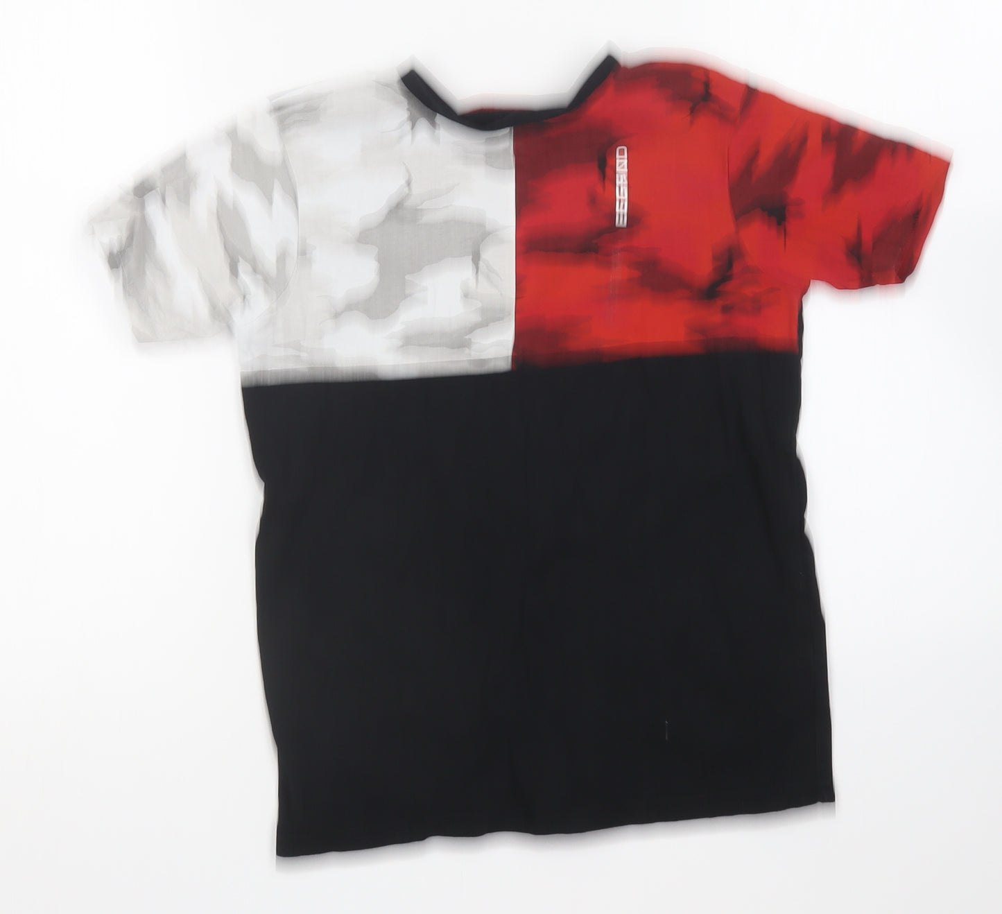 George Boys Black Cotton Basic T-Shirt Size 8-9 Years Round Neck