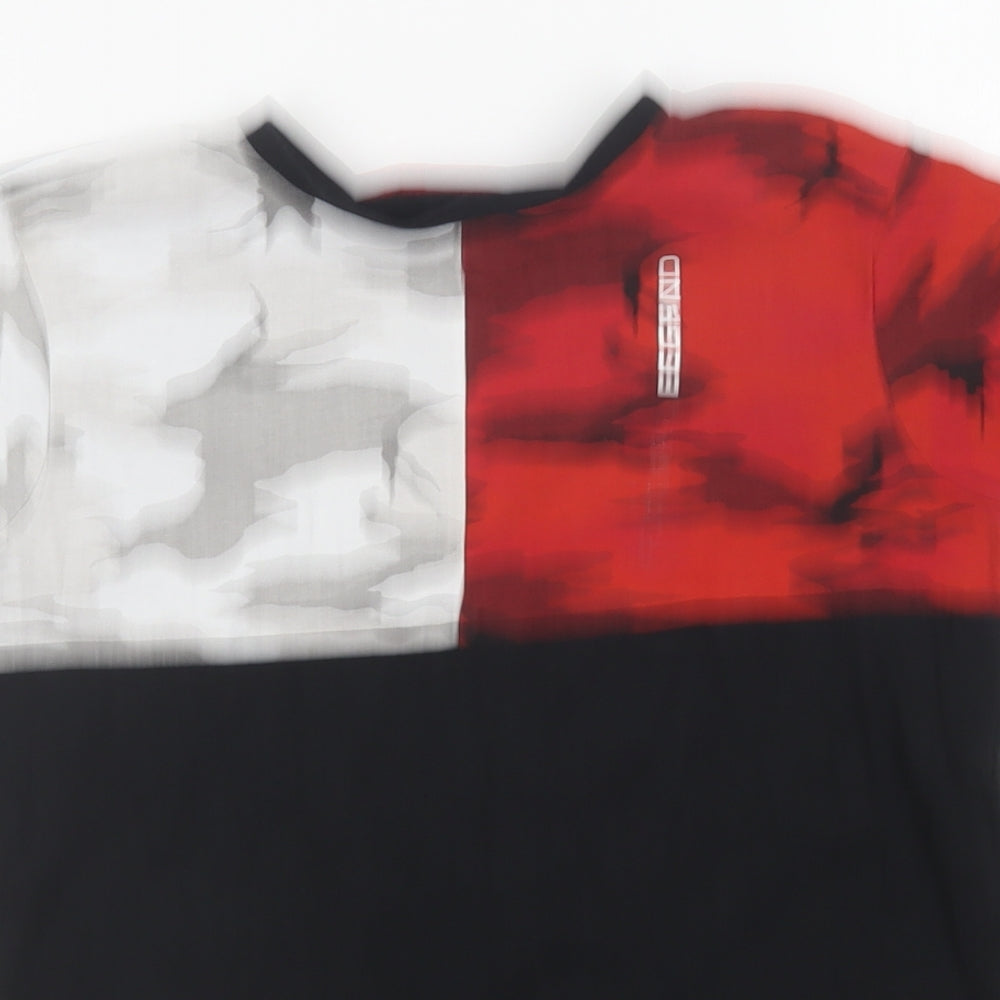 George Boys Black Cotton Basic T-Shirt Size 8-9 Years Round Neck