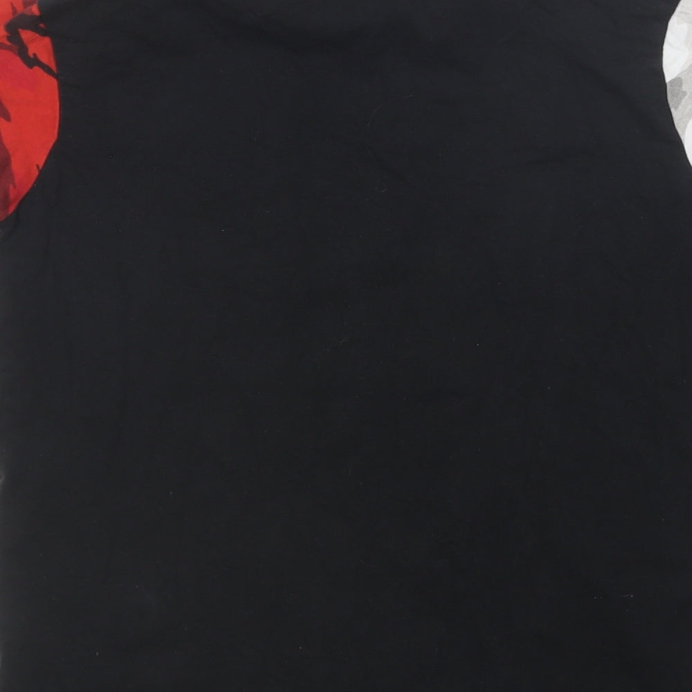 George Boys Black Cotton Basic T-Shirt Size 8-9 Years Round Neck
