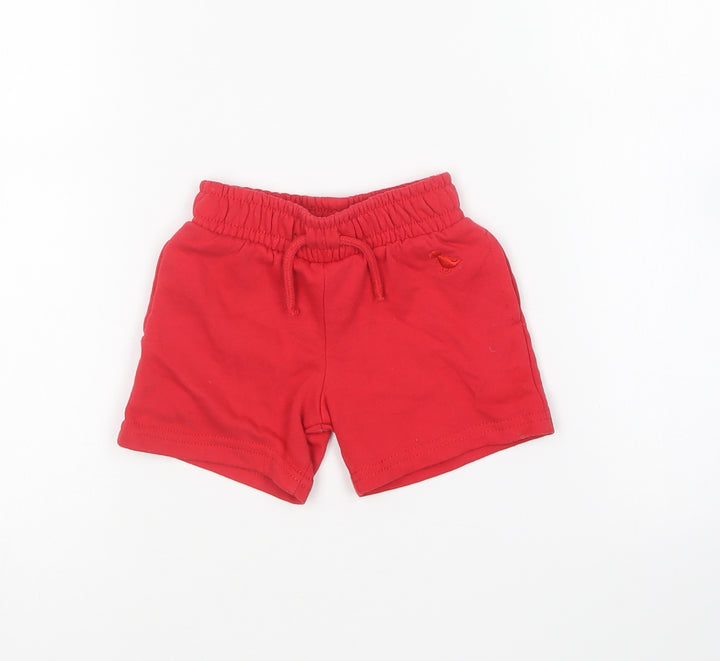 Dunnes Stores Baby Red Cotton Cropped Trousers Size 9-12 Months