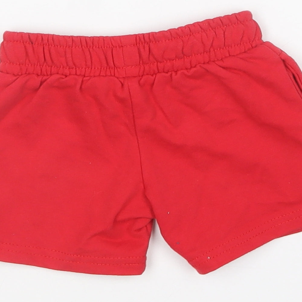 Dunnes Stores Baby Red Cotton Cropped Trousers Size 9-12 Months