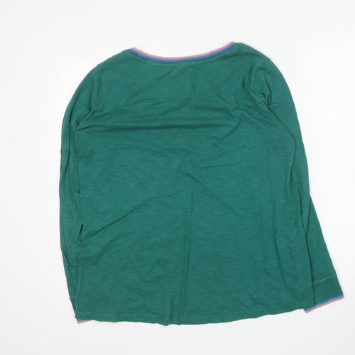 NEXT Womens Green Cotton Basic T-Shirt Size 16 Round Neck