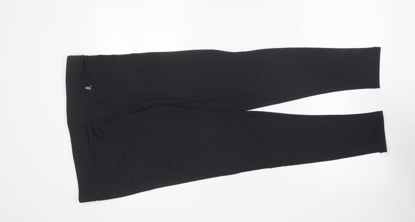 Atmosphere Womens Black Polyester Compression Leggings Size 14 L27 in Regular