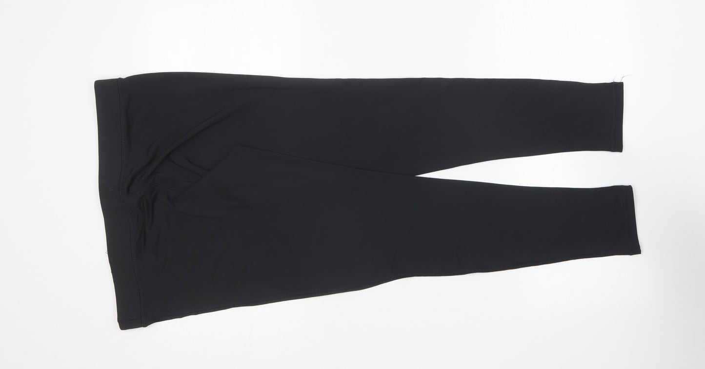 Atmosphere Womens Black Polyester Compression Leggings Size 14 L27 in Regular