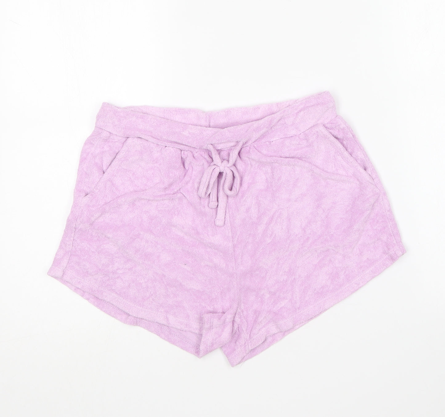 Dunnes Stores Womens Purple Viscose Sweat Shorts Size S L5 in Regular