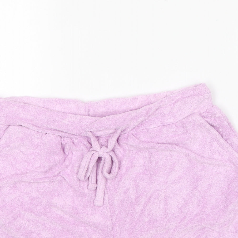 Dunnes Stores Womens Purple Viscose Sweat Shorts Size S L5 in Regular