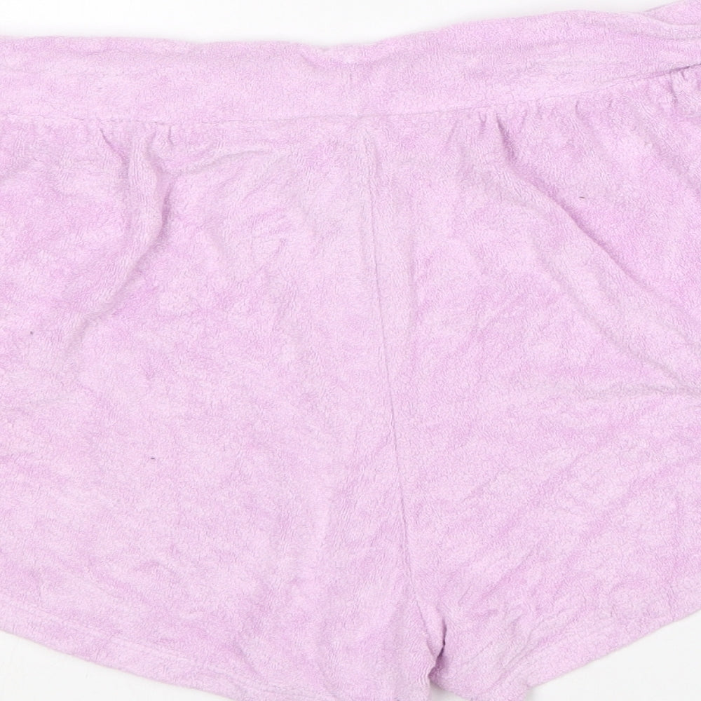 Dunnes Stores Womens Purple Viscose Sweat Shorts Size S L5 in Regular